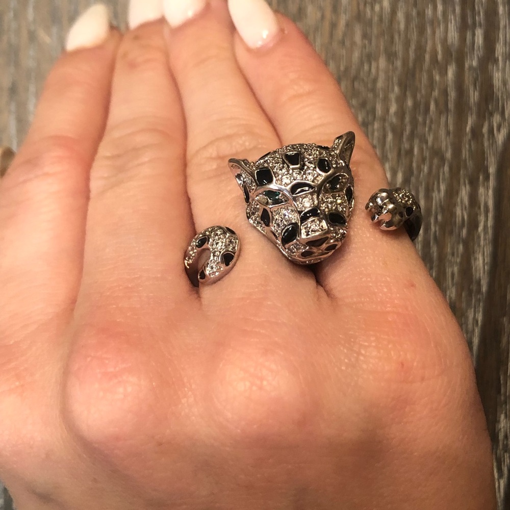 ✨Double finger panther ring!